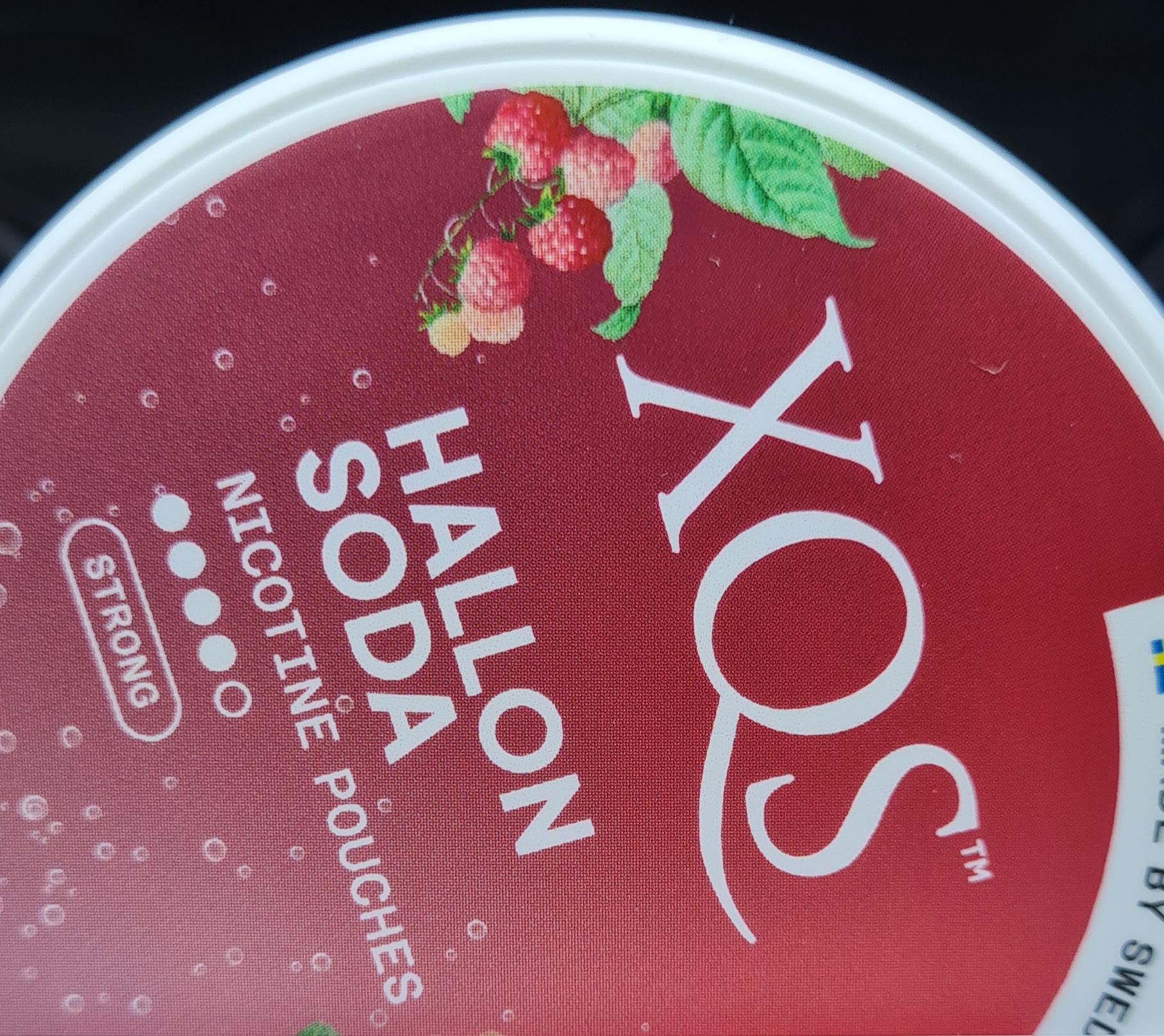 XQS hallon soda nikotin påsar