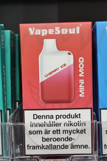 Vapesoul Mini mode bl.a Cherry ice smaken