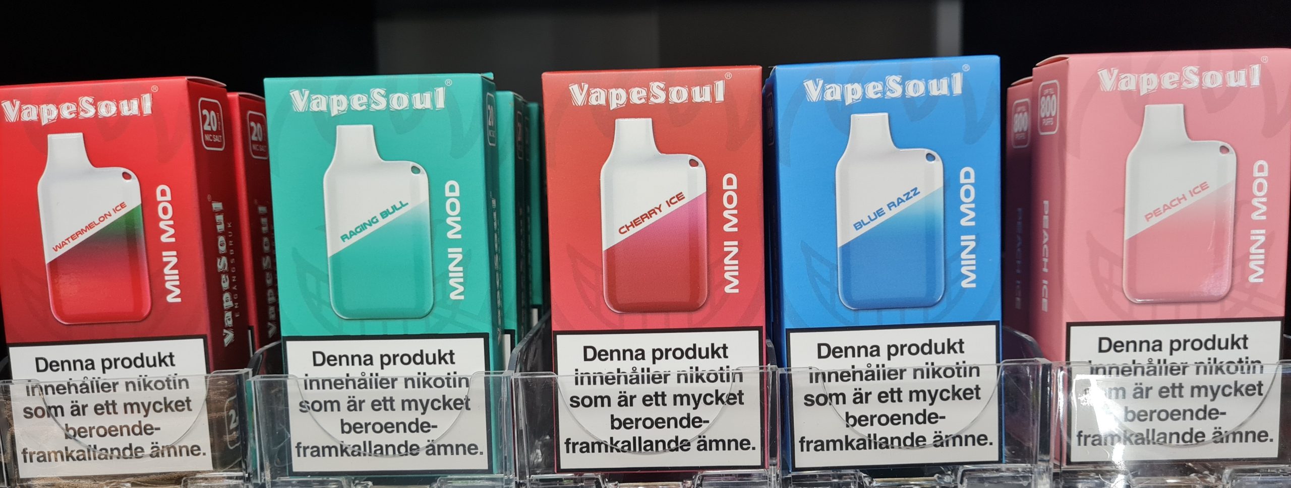 Vapesoul Mini mode bl.a Cherry ice smaken
